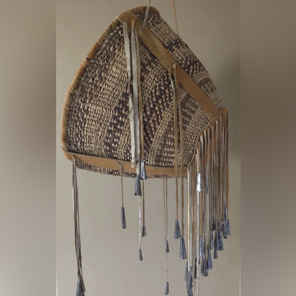Vintage Arizona White Mountain Apache Burden Basket Extra Large 16”x11”